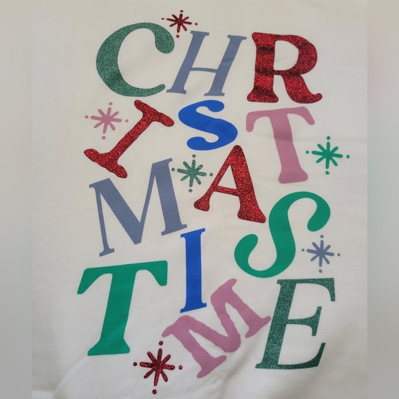 Christmas Time Glitter Oversized Sweatshirt - Picture 4 of 4